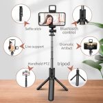 RUSKIN Bluetooth selfie stick tripod 170cm with remote